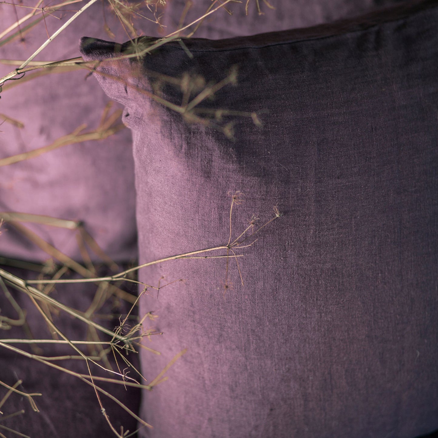 Aubergine Linen Duvet Cover – Queen Size
