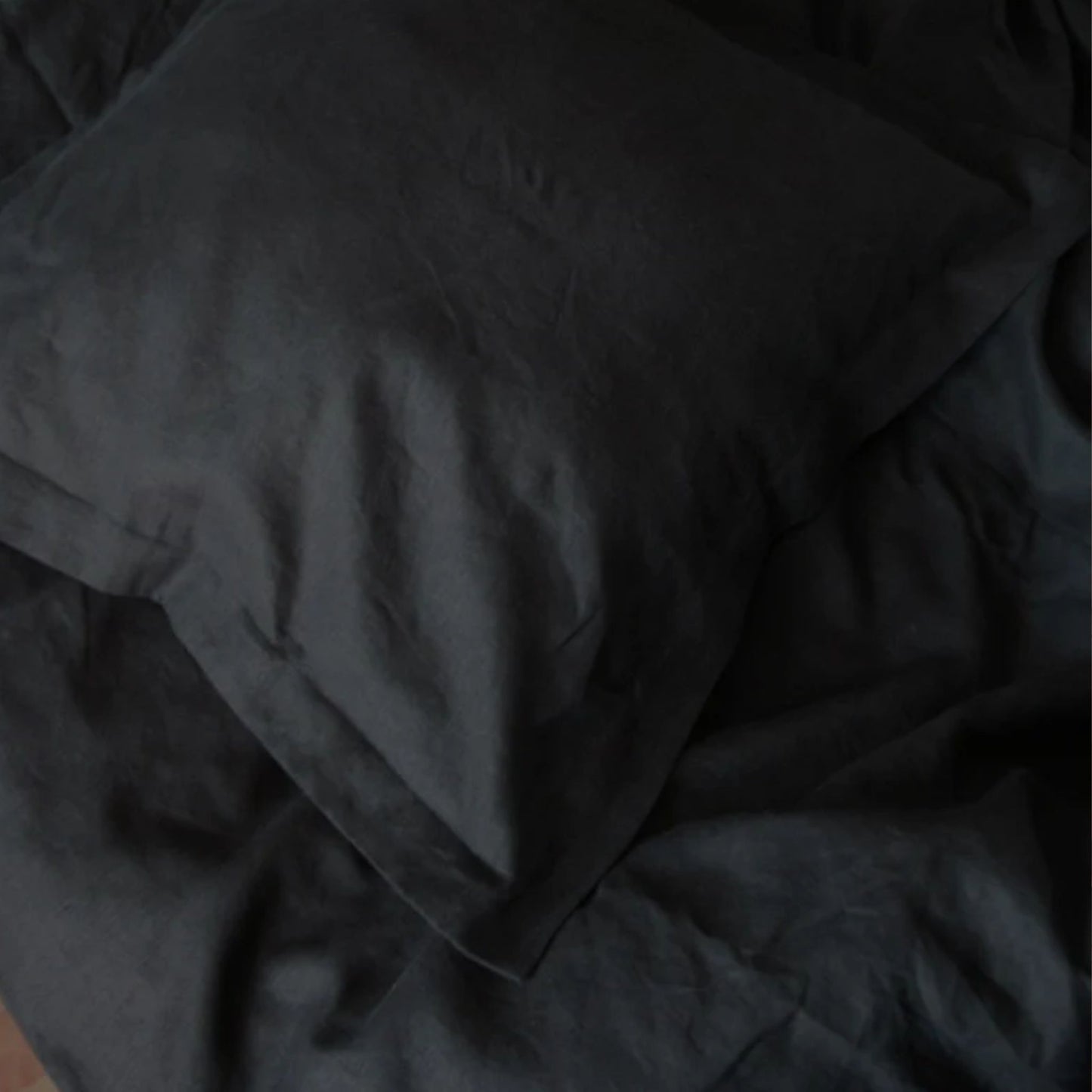 Black Linen Duvet Cover