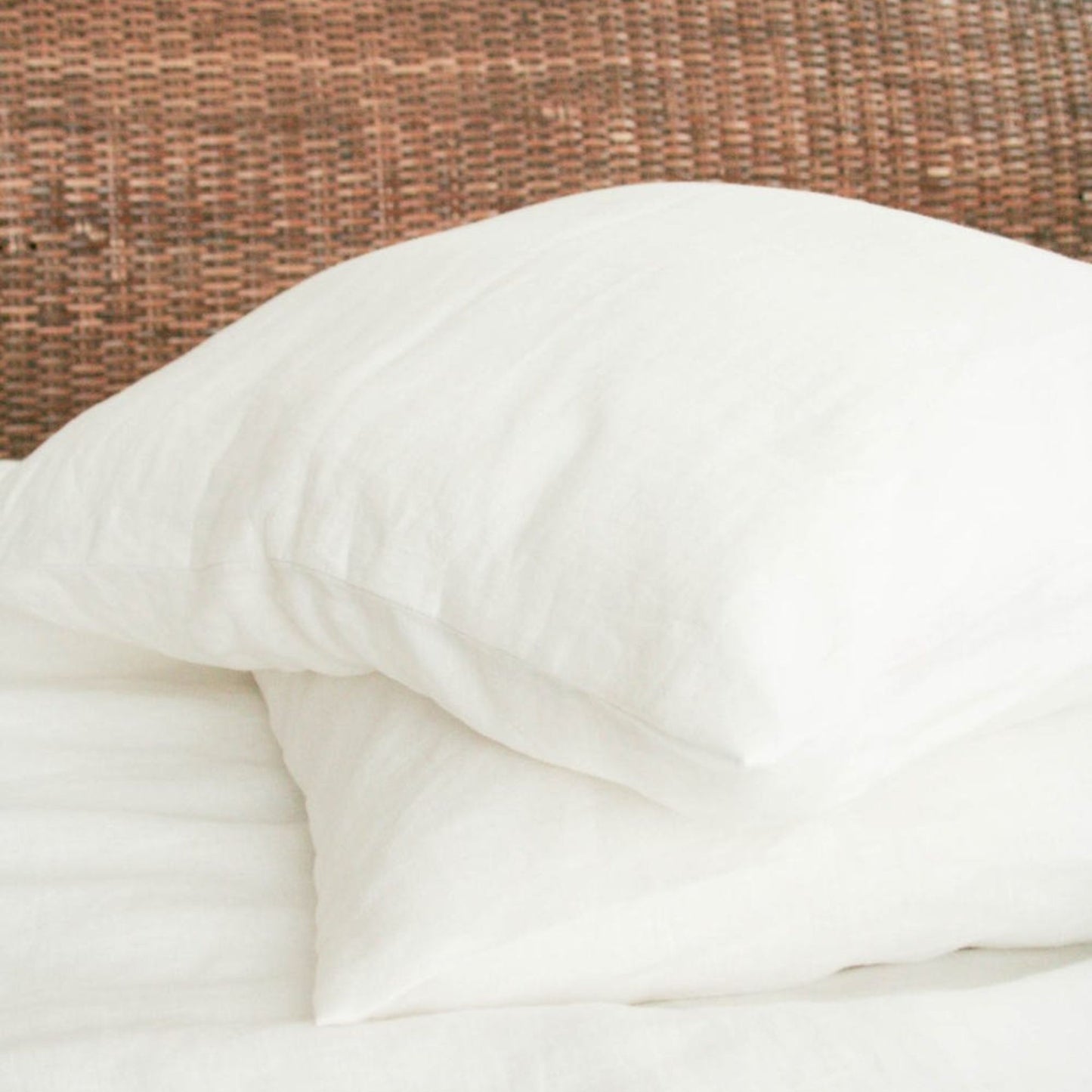 Milk WhiteLinen Duvet Cover – Stonewashed Flax Bedding– OEKO TEX Queen Comforter