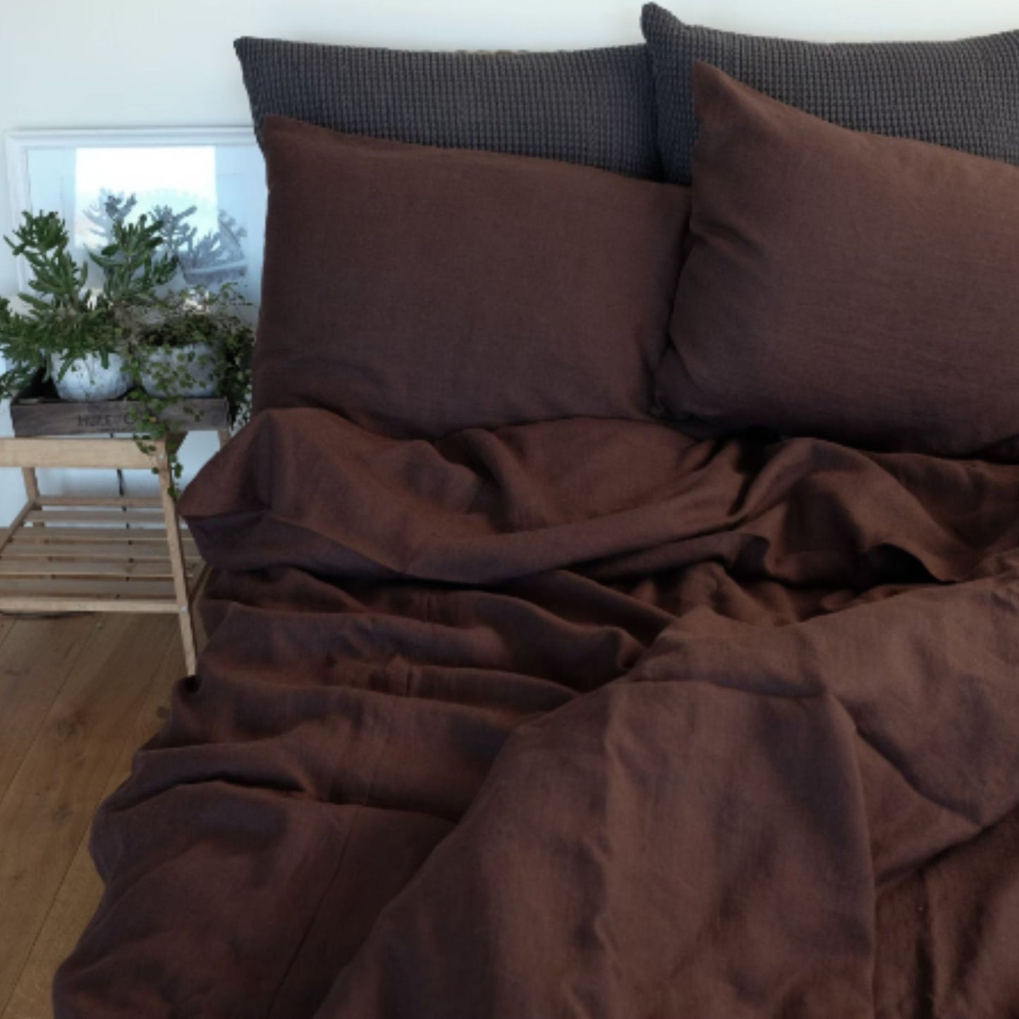 Duvet Cover in Chocolate Brown color