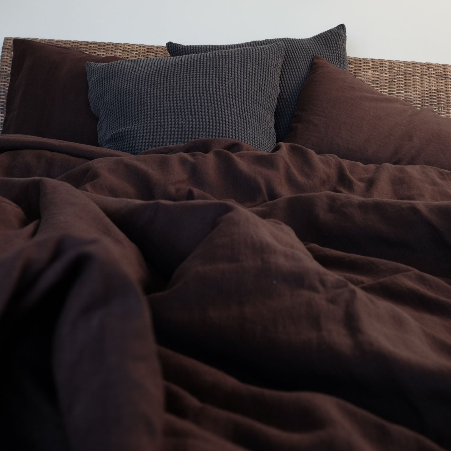 Duvet Cover in Chocolate Brown color
