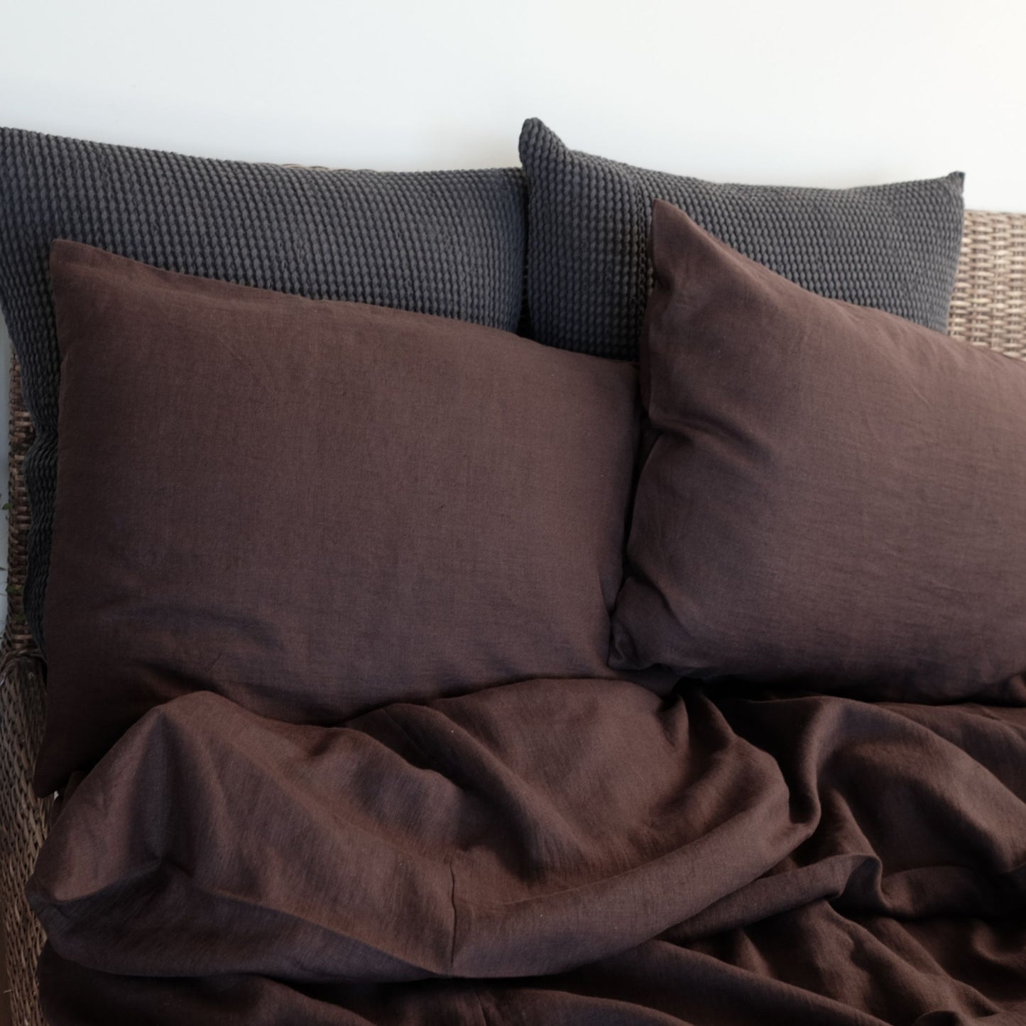 Duvet Cover in Chocolate Brown color