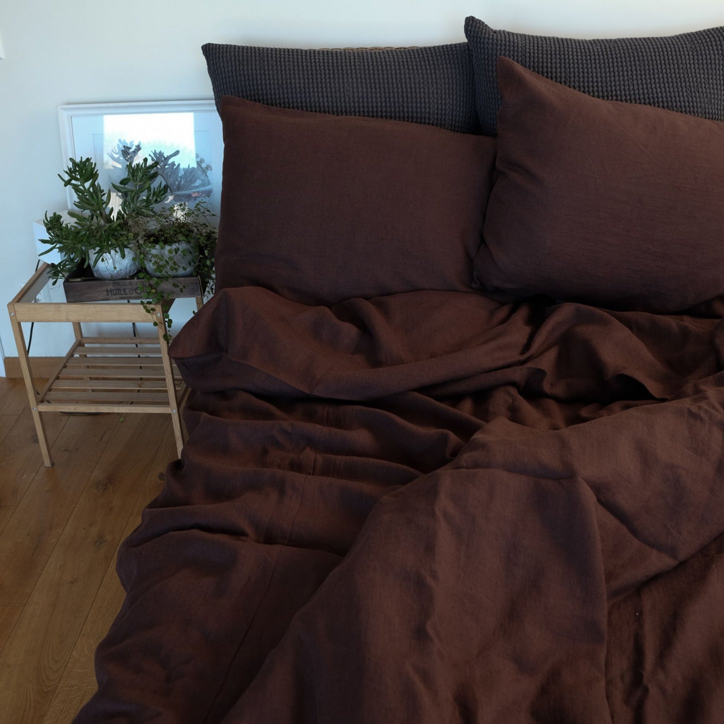 Duvet Cover in Chocolate Brown color