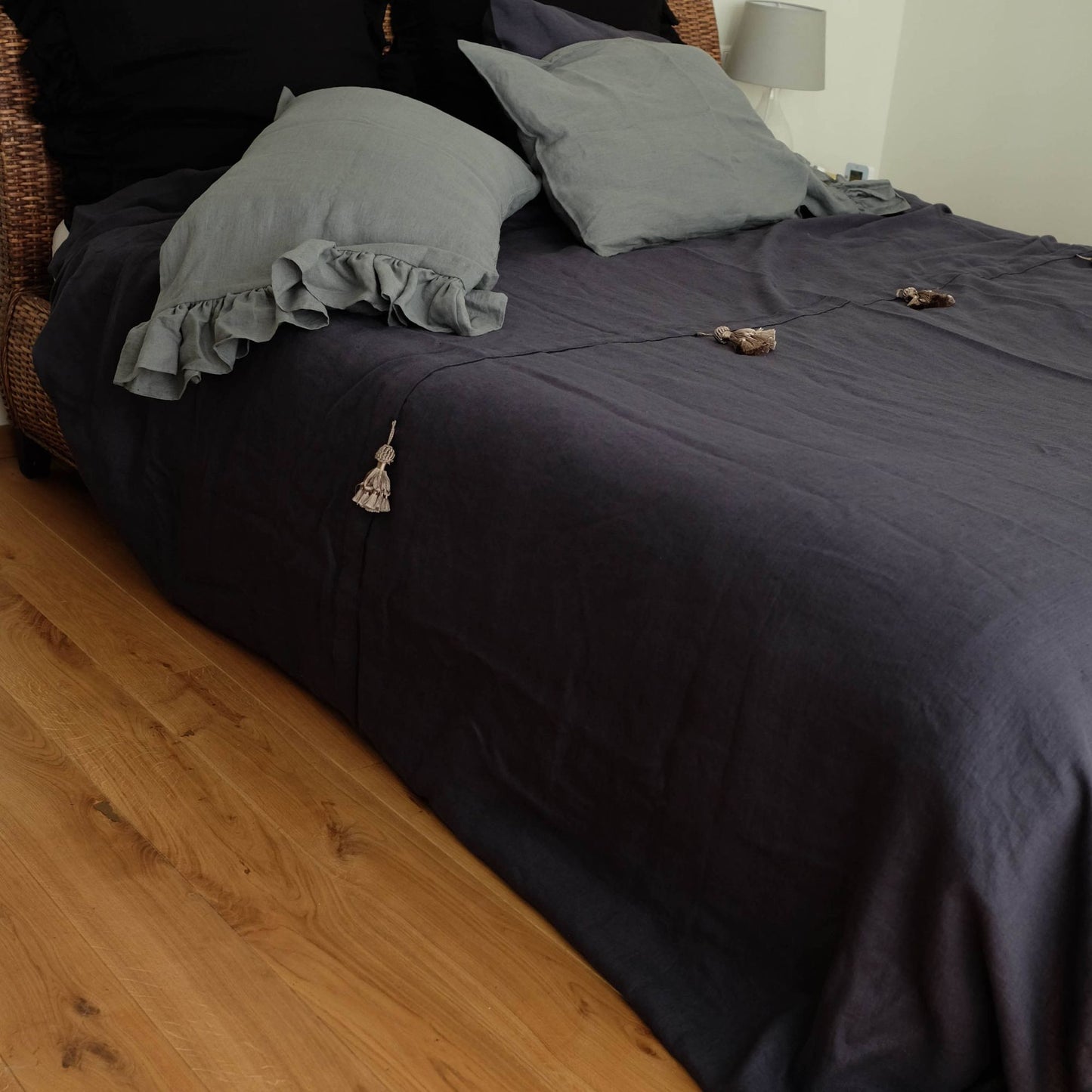 Linen Sham with Ruffles