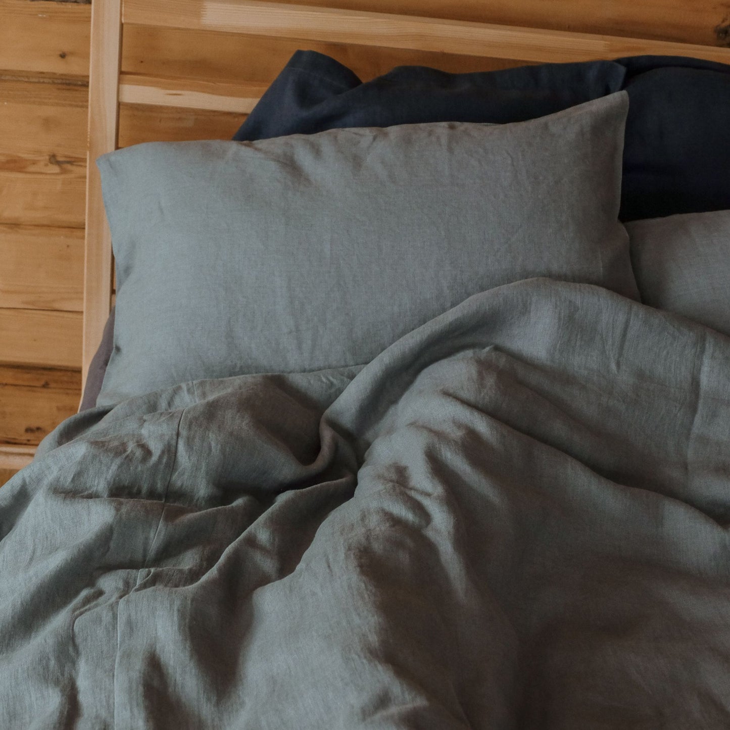 Dove Gray Linen Pillow Case