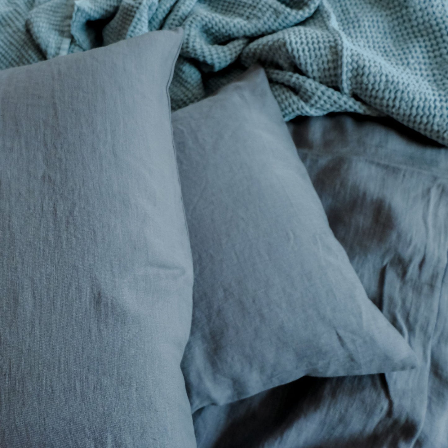 Dove Gray Linen Pillow Case