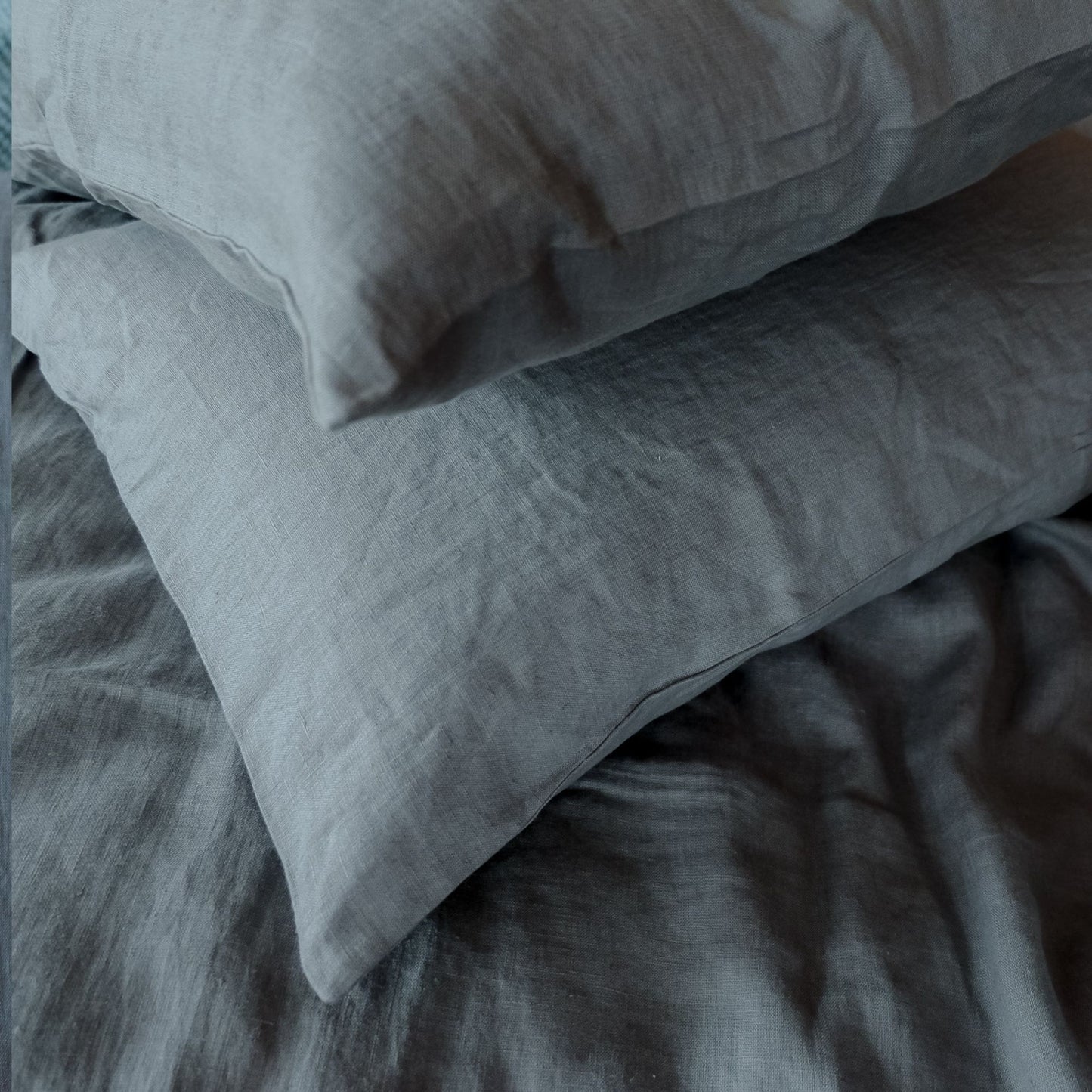 Dove Gray Linen Pillow Case