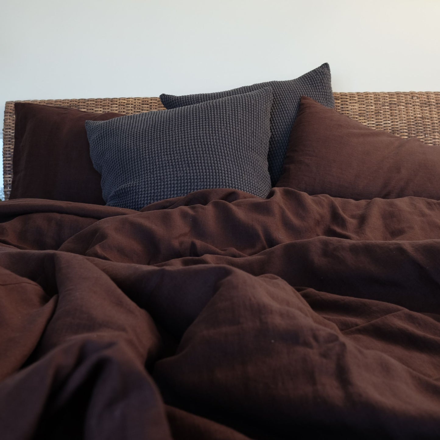 Waffle Linen Decorative Pillow Case