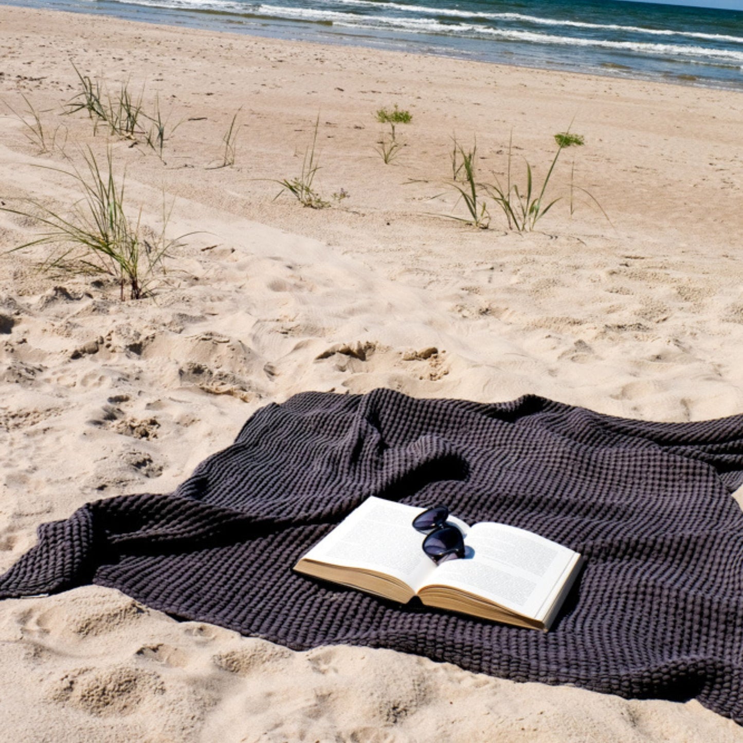 Waffle Linen Beach Blanket
