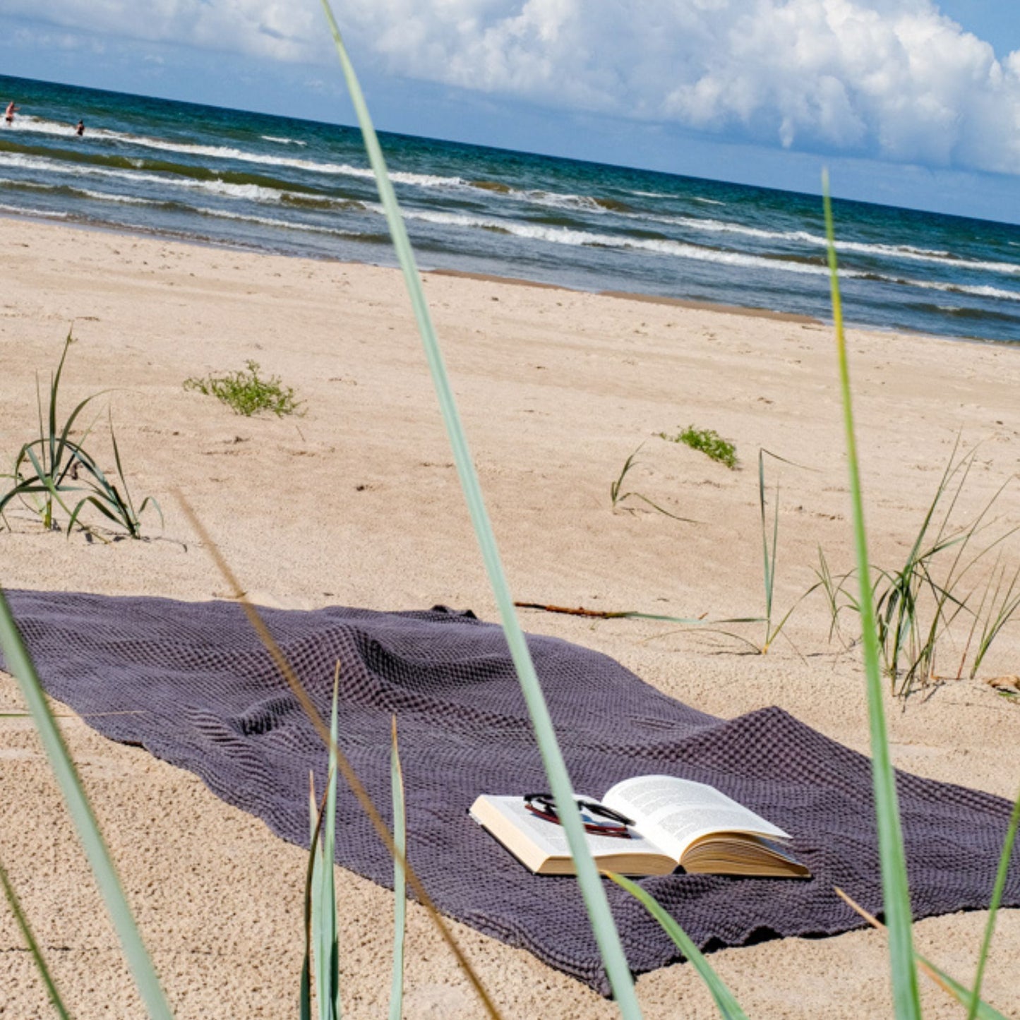 Waffle Linen Beach Blanket