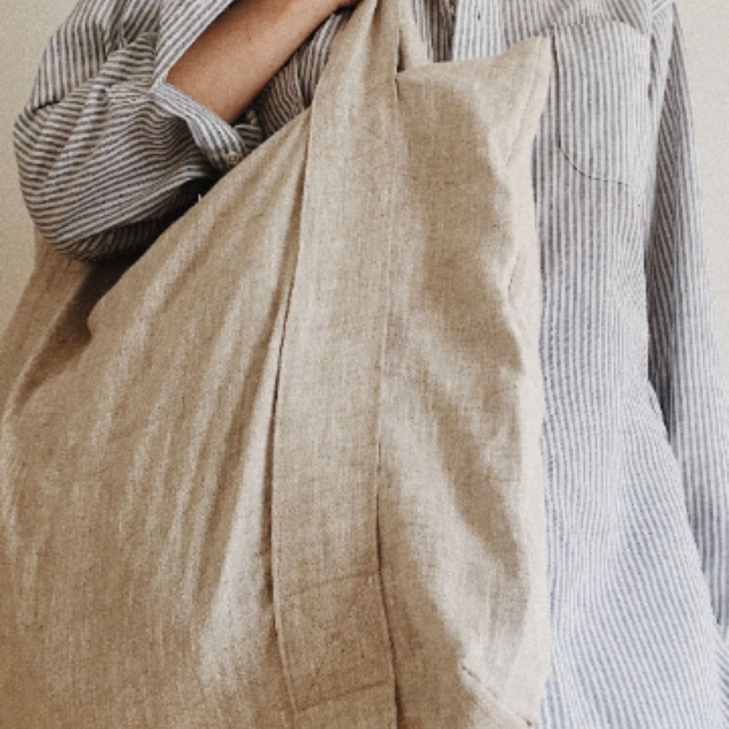 Natural Linen Tote Bag