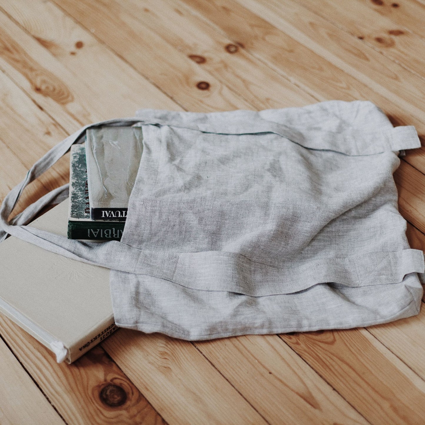 Natural Linen Tote Bag