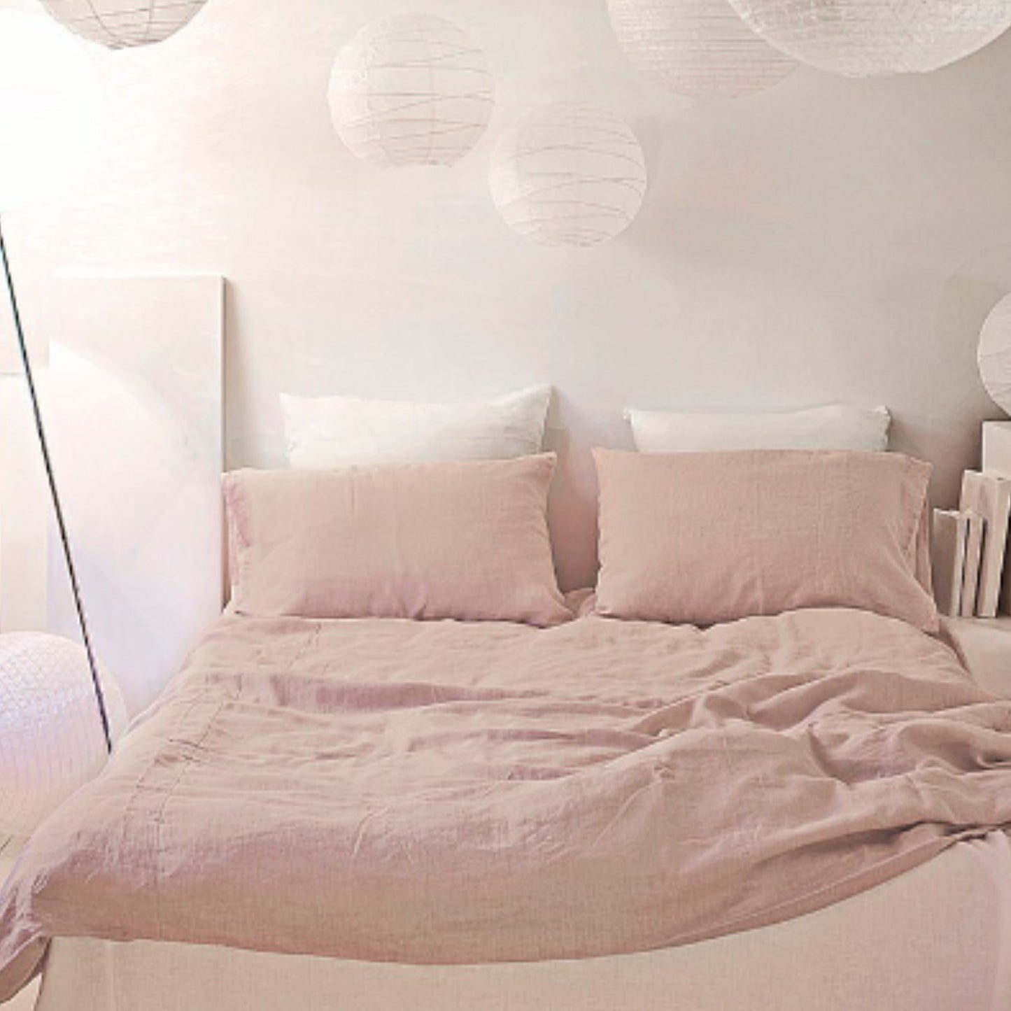 Dusty Rose Linen Duvet Cover