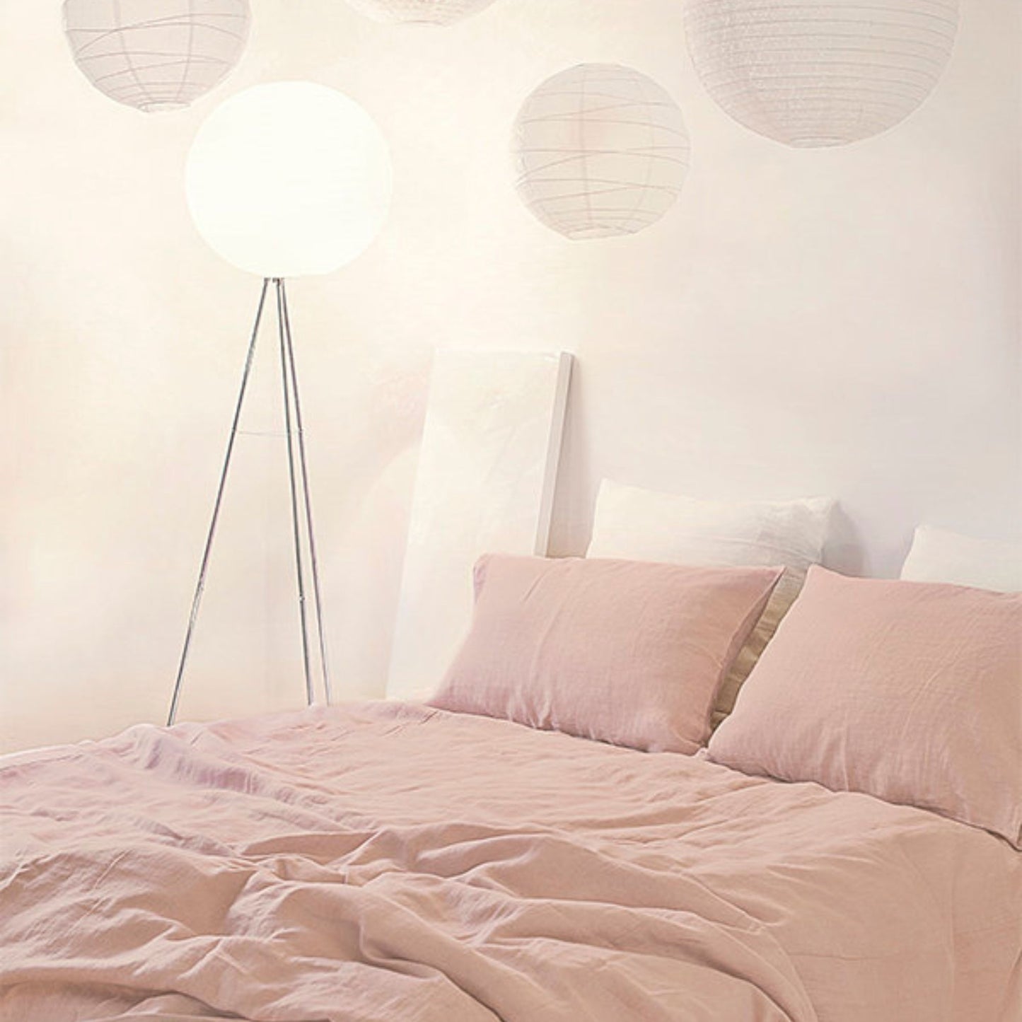 Dusty Rose Linen Duvet Cover
