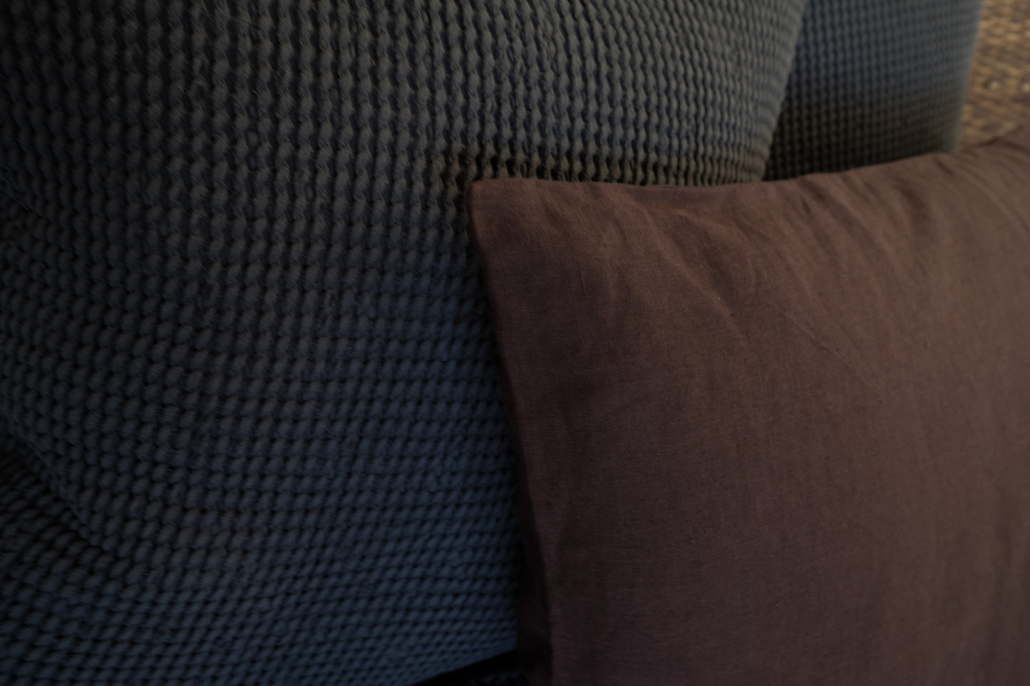 Linen Pillow Case in Chocolate Brown