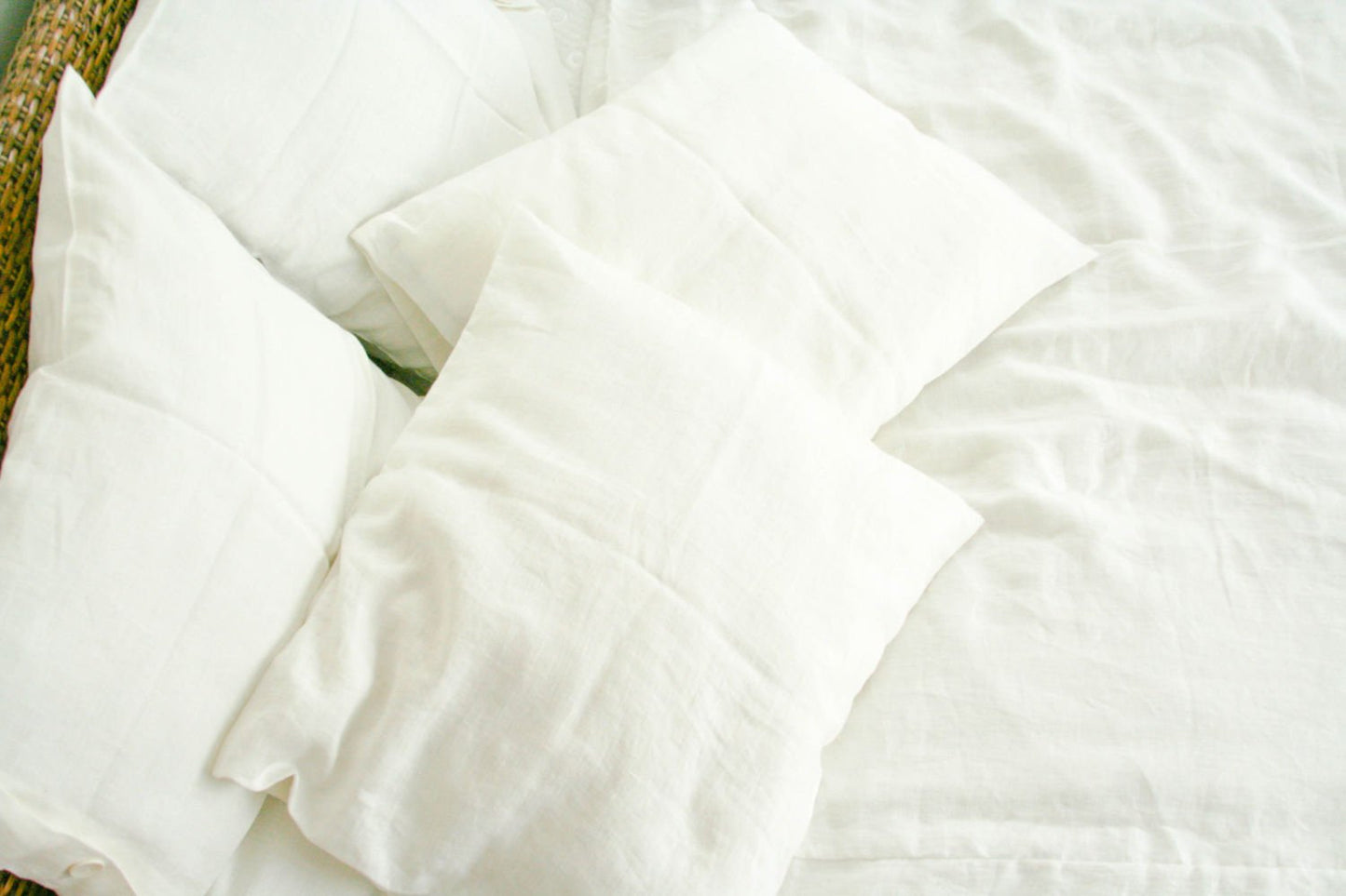 White Linen Pillow Case