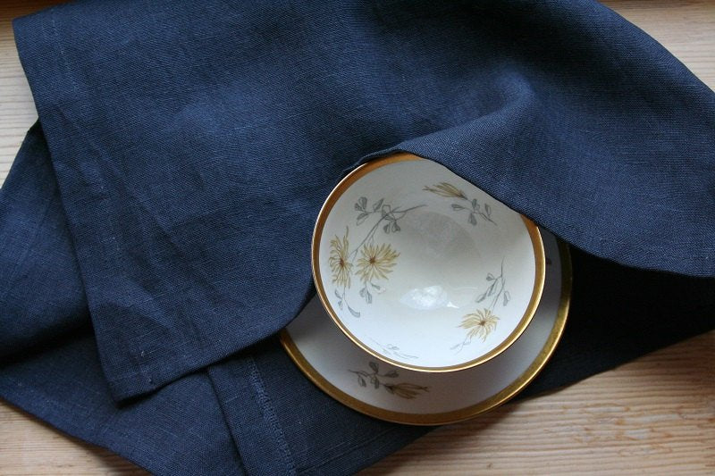 Linen Kitchen towel set of 2/Gray Linen/Natural Linen/Linen Accessories