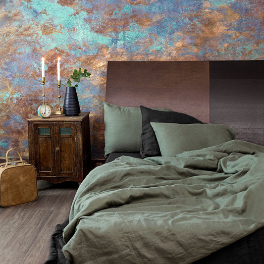 Moss Green Linen Duvet Cover - Luxurious and Sustainable Bedding