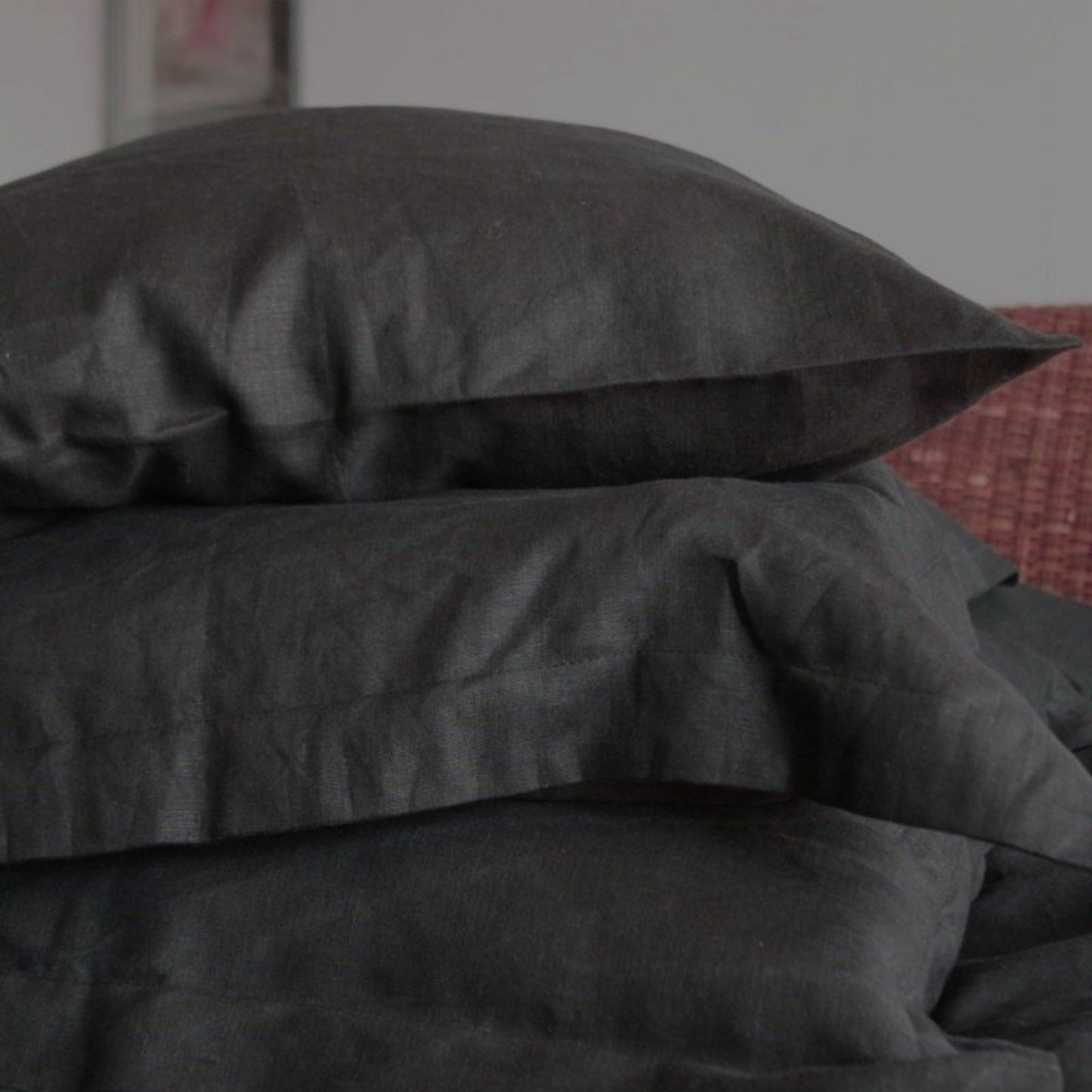 Black Linen Duvet Cover