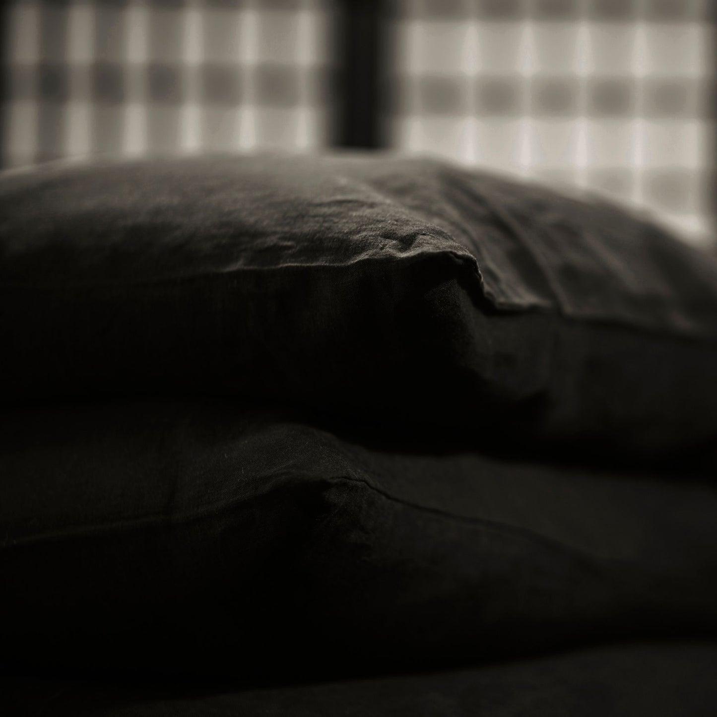 Black Linen Duvet Cover