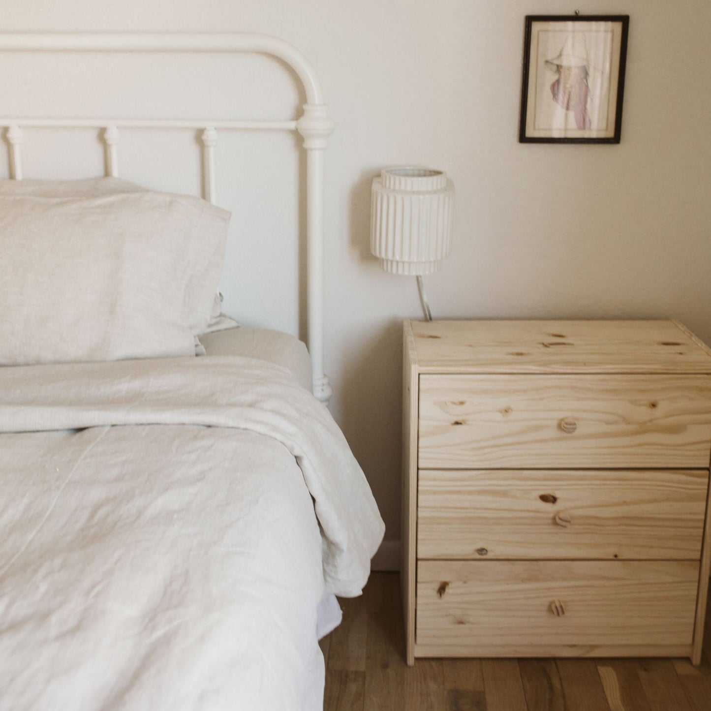 Natural Melange Linen Bedding set-Duvet cover & 2 Pillow Cases (3 pcs)