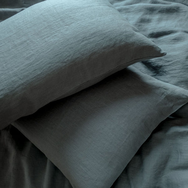 Dove Gray Linen Pillow Case
