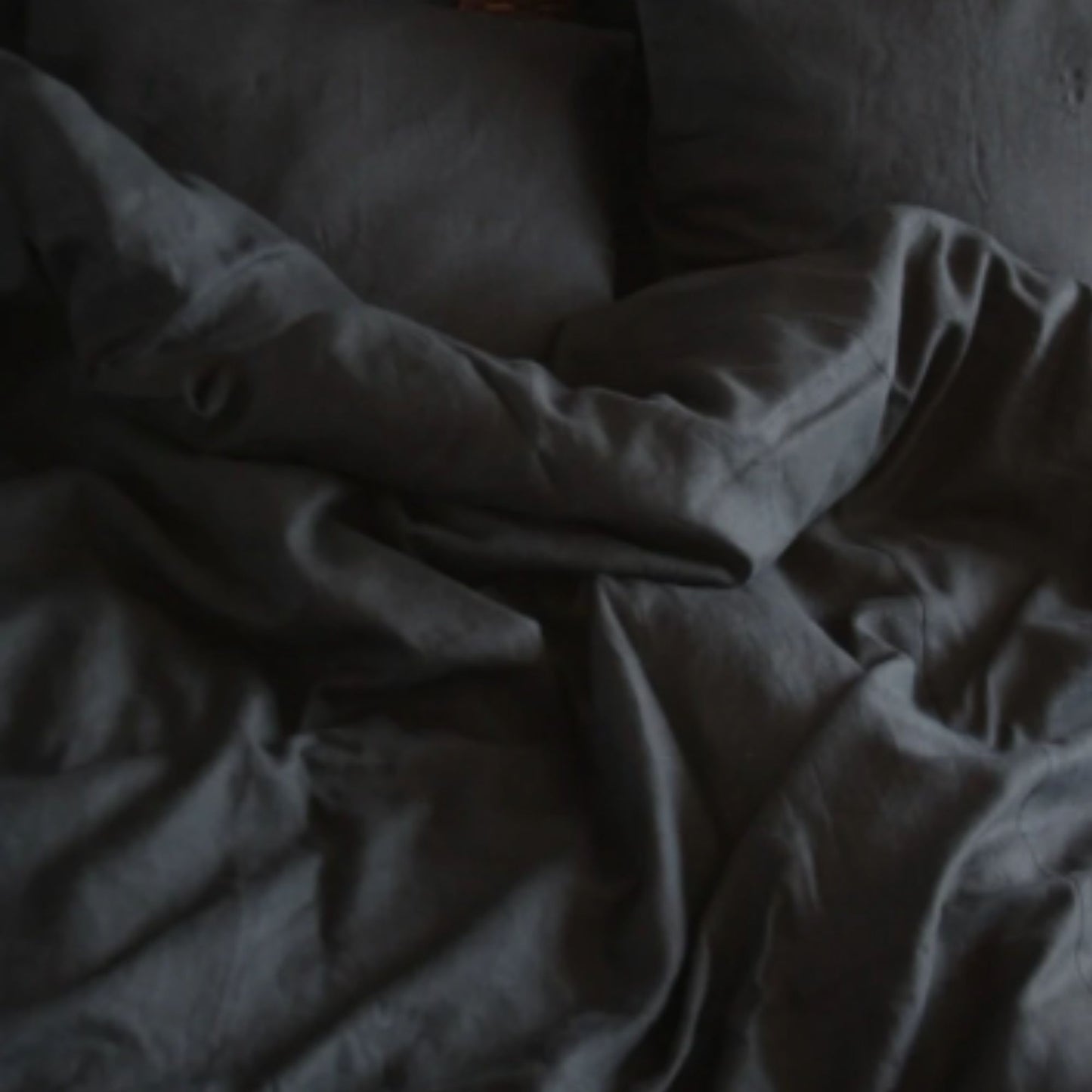 Black Linen Duvet Cover