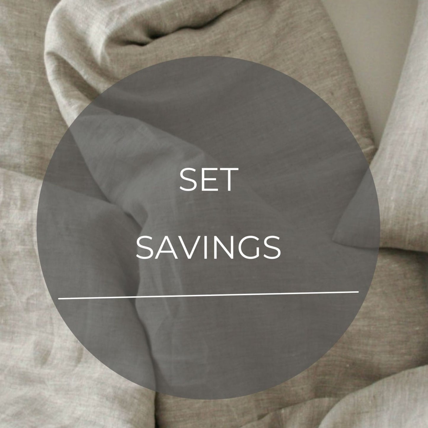 Natural Melange Linen Bedding set-Duvet cover & 2 Pillow Cases (3 pcs)