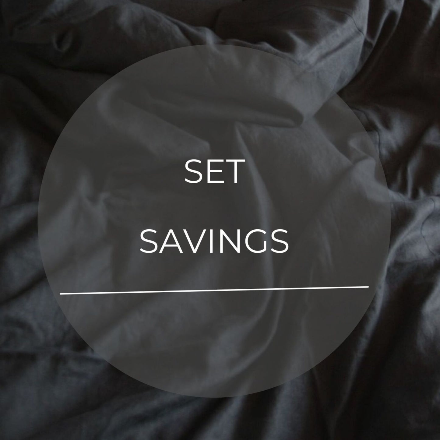 Black Linen Bedding set-Duvet cover & 2 Pillow Cases (3 pcs)
