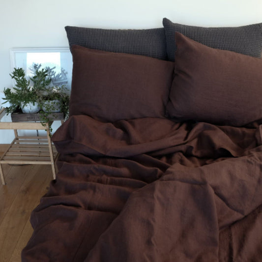 Duvet Cover in Chocolate Brown color