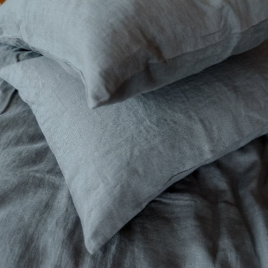 Dove Gray Linen Pillow Case