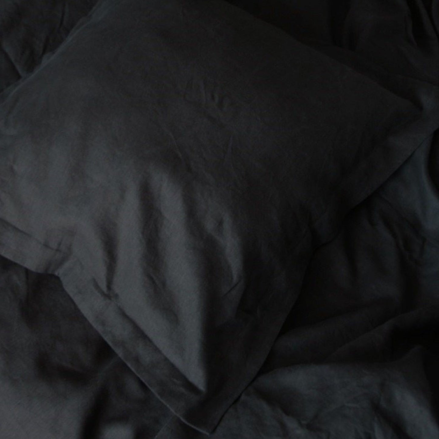 Black Linen Duvet Cover