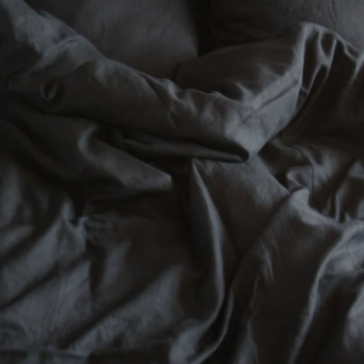 Black Linen Duvet Cover