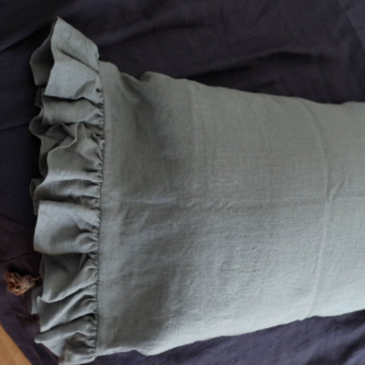 Linen Sham with Ruffles