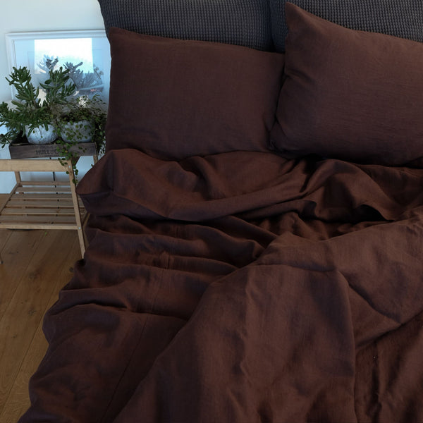 Duvet Cover in Chocolate Brown color