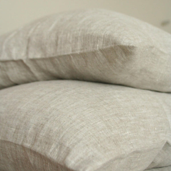Natural Melange Linen Bedding set-Duvet cover & 2 Pillow Cases (3 pcs)